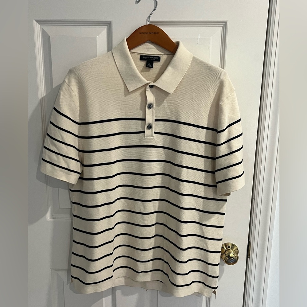 Banan republic stripes polo shirt